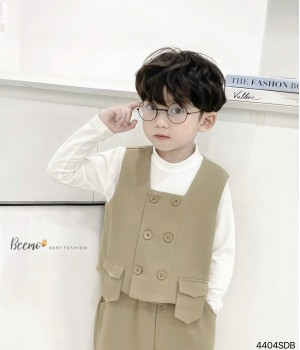 High Quality 3-Piece Winter Clothing Set for Baby Boys Vietnam's Hot Trend Snow Vest with Tie for Parties Wholesale