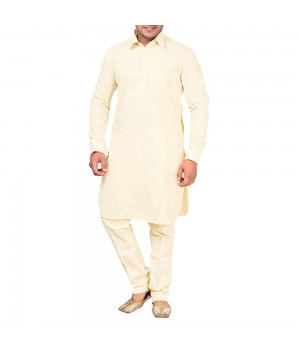 High-Quality 100% Cotton Men's Solid Shalwar Kameez in Comfortable Fit for Boys (XS