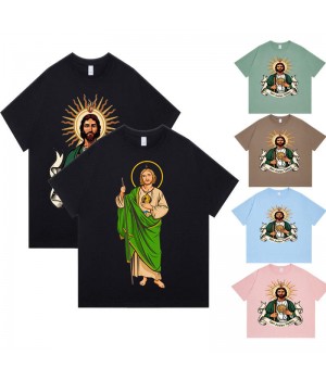 Saint Jude T-shirt 100% Cotton Shirt High quality national product Saint Jude symbol T-shirt for men and women