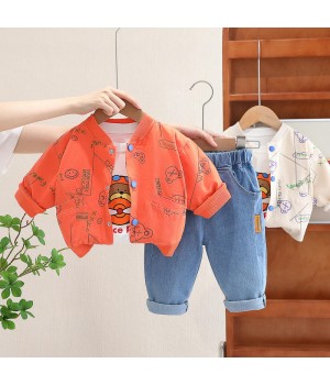 Boys Spring And Autumn Suit Handsome Baby Toddler Clothes Boy Fashionable Children Long-Sleeve