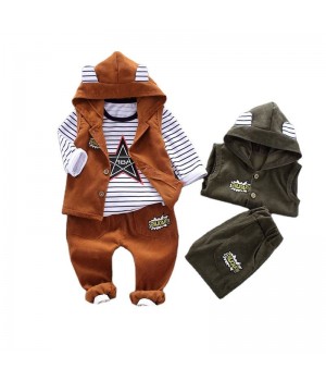 Hot Selling Autumn New Design Baby Boy Clothes 3pcs 1-4 year old Baby Boy Clothing Set