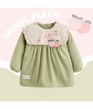 2024New design Baby Kids Toddler Long Sleeve Scarf Waterproof Art Smock Feeding Bib Apron Pocket Infant Boys Girls Burp Cloth
