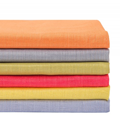 Lightweight 100% Linen Fabric Clothing Pure Linen Fabric Colorful Prints Shirts Dresses Knitted Technique Boys Girls Home Use