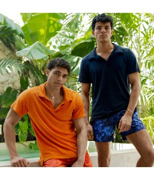 OEM Customized Organic Cotton T Shirt Polo Shirt Terry Bullough Polo Towel T Shirt Men
