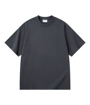 High-quality wholesale custom 200 GSM shoulder ordinary T-shirt cut square men's oversized 100% cotton T-shirt