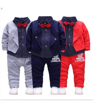 Kids fashion suit casual wear baby sets clothing autumn children boy boutique clothes