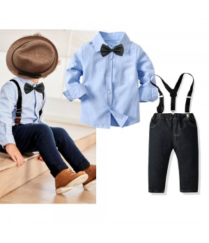 Baby Autumn Clothes Set Fashion Gentlemen Kids Boys Spring Wedding Party New Years Children Boy Clothing set