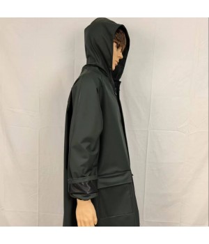 Factory wholesale raincoat heavy duty semi-PU rain cloth overall for fishing golf rain suit man waterproof raincoat