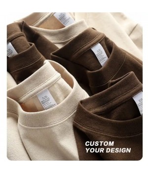 Heavy Weight 100% Cotton Blank Men's T-shirts Heavyweight Oversized Tshirt Printing Custom T Shirt Plus Size Thick Custom Shirt