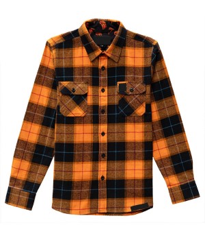 Manufactory Wholesale Winter Long Sleeve Stylish Plaid Oversized Men Flannel Shirts Mixed Color