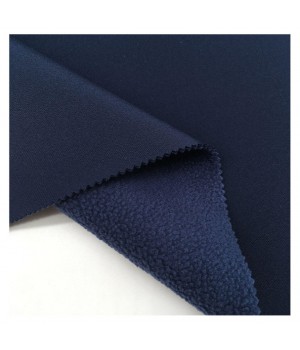 waterproof 90% polyester 10% spandex 75D 4 way stretch fabric bond polar fleece softshell fabric for jacket