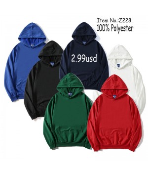 Joyeahome 2.99usd 100% Polyester 280g Plain Hooded Sweatshirt Blank Man's Pullover Hoodies