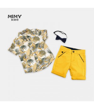Tie Boy Clothing Custom Design Boy Baby Clothing Clothes Sportswear Summer Kids Clothing Sets