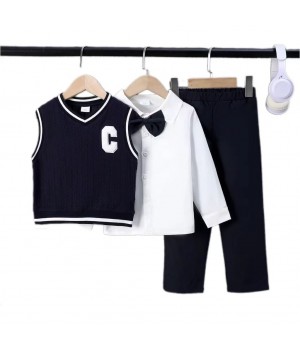 Little Boys Clothes Set Baby Boy Gentleman Clothes Birthday Gift Baby Boys' Printed 3pcs Clothes Sets