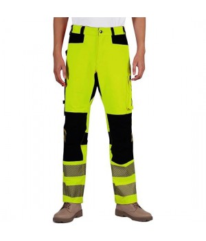 Stock Workwear Custom Logo Hivis Cargo Pants Reflective Working Cloths Work Trousers For Men