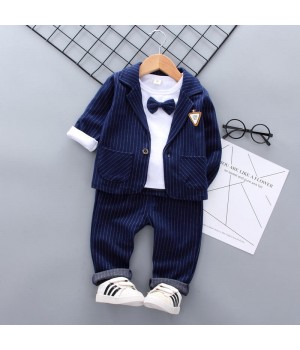 Boys Clothing Sets Plaid 3Pcs Cotton Kids Clothing Sets Wholesale Toddler Boys Clothing Sets