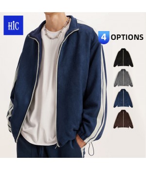 high quality vintage jacket for men oversized unisex velvet jacket full zip up jacket